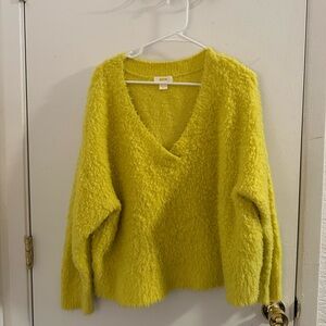 Anthropologie Maeve yellow slouchy sweater
